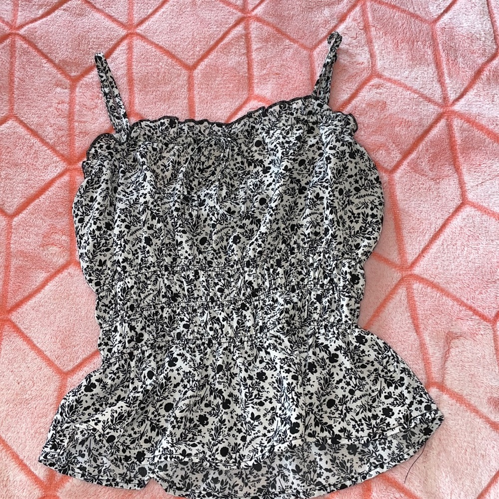 Black and white summer top